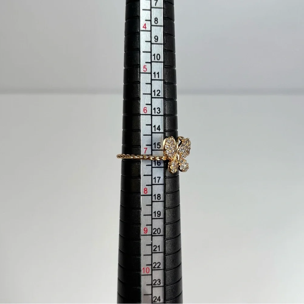18k rose gold-plated butterfly ring - Picture 5 of 6